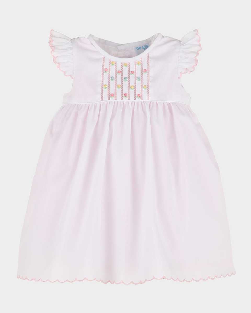 Girl's Randall Floral Embroidered Dress, Size 3M-
